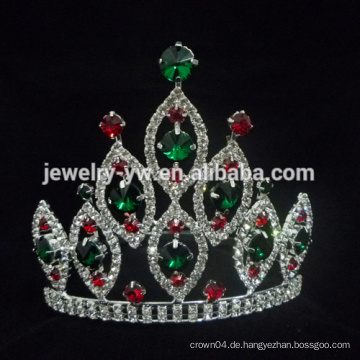 Lovely Girls Big Red und Green Dental Acryl Crown Mit Strass Pave Crown Brosche Fahion Zubehör